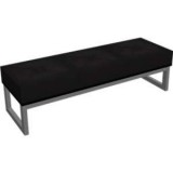 Black leather bench